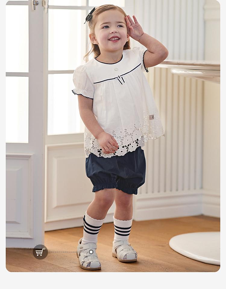David Bella Girls' Shorts Set Summer Dress New Baby Cotton Two Piece Set Children's Stylish Clothes