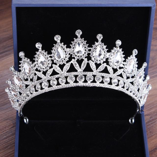 Hochzeitsschmuck-Sets Diademe und Kronen für die Braut Prinzessin Kopfbedeckung Ohrring Halskette Schmuck-Set Großhandel Braut Kopfschmuck