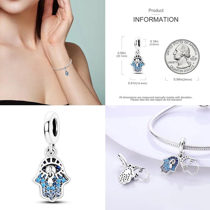 925 Silber Glühwürmchen Libelle Eule Anhänger Kleeblatt Herz Zirkon Farbperle für Original Armband Anhänger Schmuck