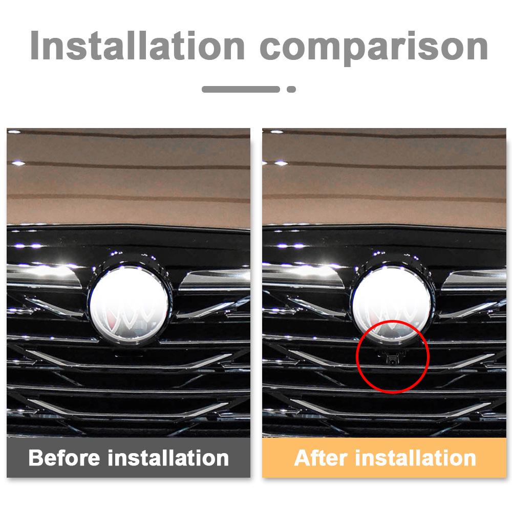 

Compatible with 2023 Buick GL8 652; front-view camera requires an 18MM enlargement of the original car s hole position. Plastic + Metal
