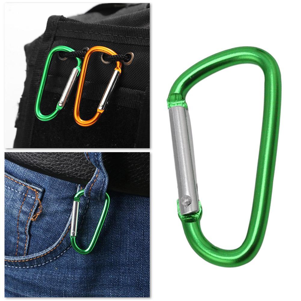 Bunte Karabiner-Schlüsselanhänger Aluminium D-Ring Schnalle Federkarabiner Schnapphaken Clip D-Ring Schlüsselanhänger Kletterzubehör