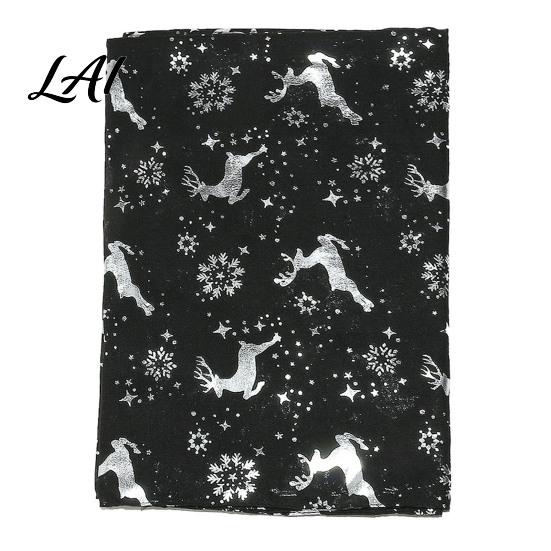 Winter Christmas Scarf Theme for Women Glitter Sparkly Foil Reindeer Soft Festive Neck Warmer Print Scarves Lightweight Shawl Wrap Fall Cozy Holiday