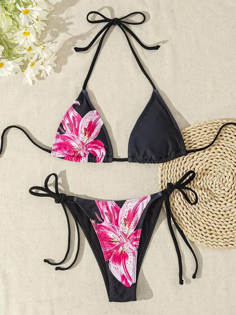 3 Pack Sexy Printed Bikini Set Swimwear Skirt