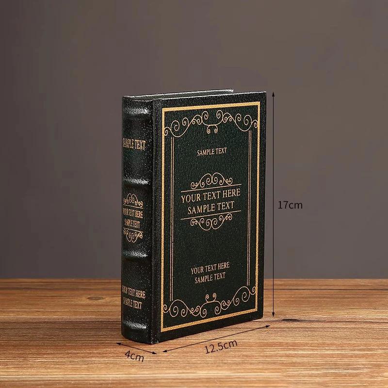 English wooden fake book Art Ornaments Luxury European retro fake book storage box Photography props home decoration Accessories