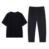 Li-Ning Breathable Versatile Short Sleeve T-Shirt And Comfortable Long Pants Sports Set Men sets Black B61-1+V811-1