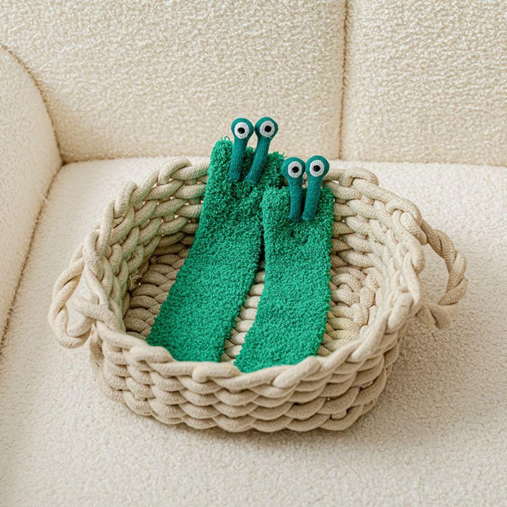 Mid-Calf Funny Tube Socks Cartoon Coral Fleece Socks Cute Furry Plush Sock  Gifts