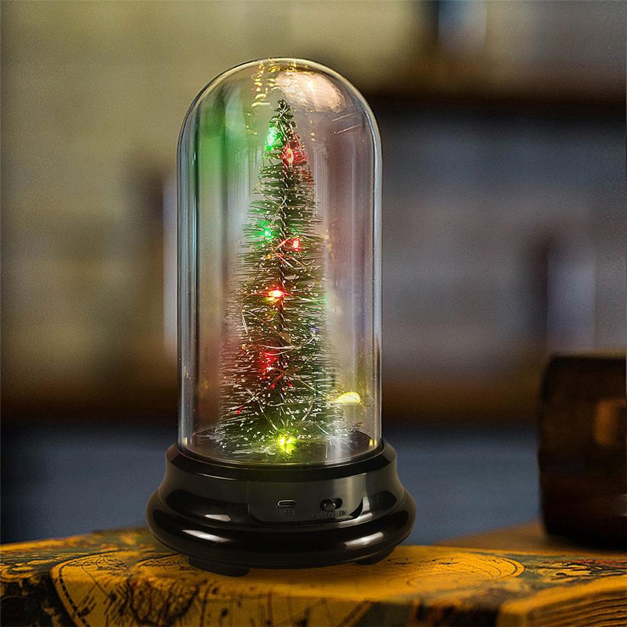 Colorful Glow Cedar Tree Christmas Gift Window Ornaments Decorative Night Light