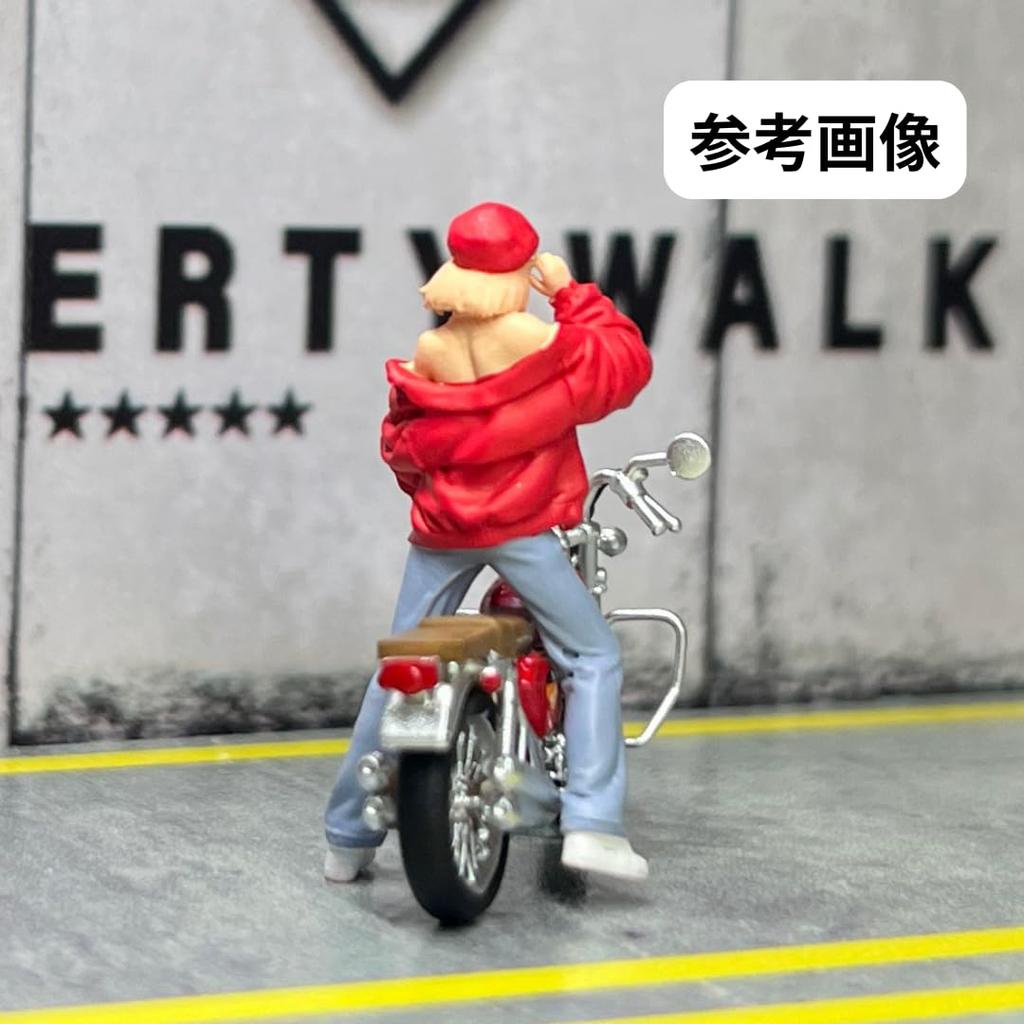Moreart 164 Miniature Figure & Motorcycle Set MO222209 Model Girl Model Diorama Miniature Car [Used]
