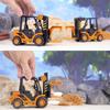 Kids Die-cast Forklift Truck Toy Inertial Drive Fork Truck Toy Realistic Construction Vehicle Educational Lifting Crane Model Toddlers