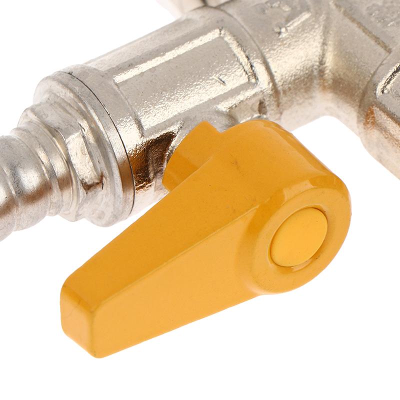 3 Way Diverter Valve Switch Brass Water Diverter Shower Head Shut-Off Valve Valve Hose Connector Water Hose Adapter