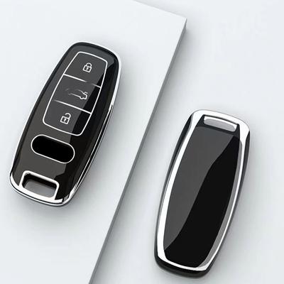 Soft TPU Car Remote Key Case Cover Shell Fob forA3 A4 B9 A6 A7 4K A8 E-tron Q5 Q8 C8 D5 SQ8 Key Protection Bag Accessories