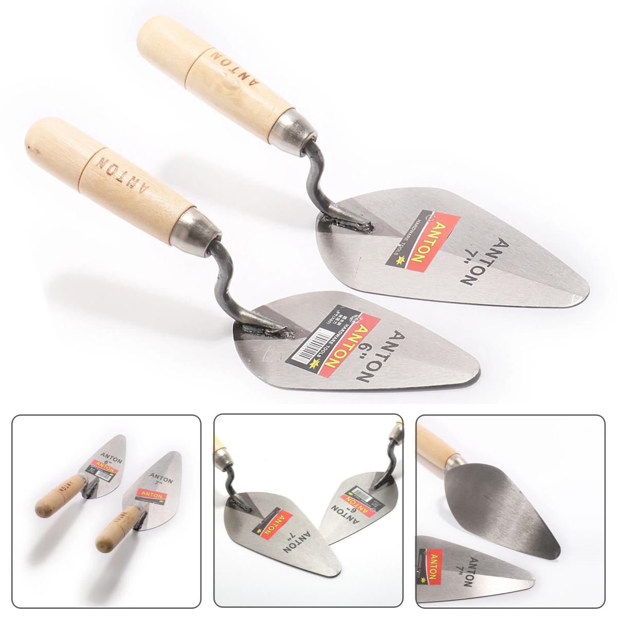 

Carbon Steel Plastering Trowel 6 inch 7 inch Pointed Bricklaying Knife Round Wooden Handle Trowel Wall Brick Trowel Mason Tools 6 inch