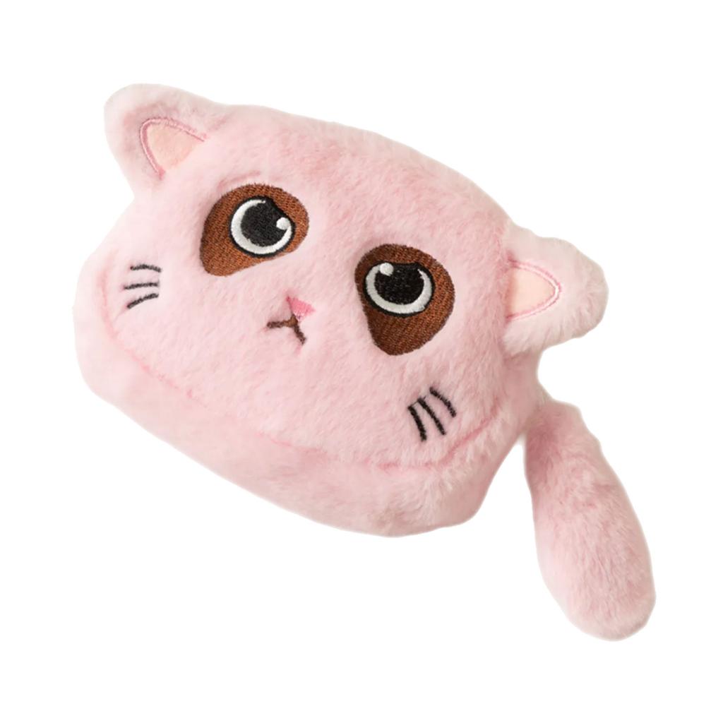 Cat Shaped Coin Purse Plush Coin Pouch Cute Wallet with Zipper Small Change Purse for Women Portable Cosmetic Bags