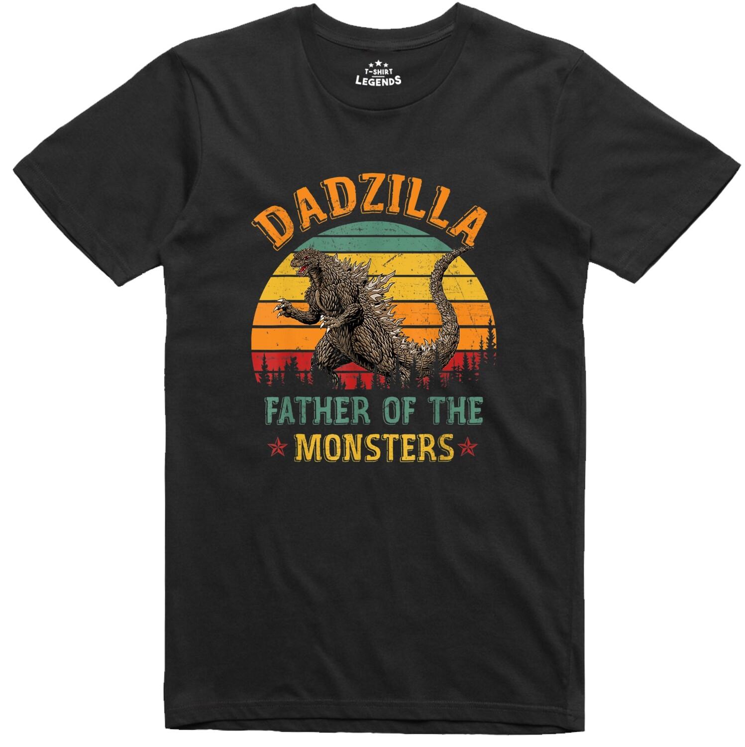 Dadzilla Fun T-Shirt For Dad Christmas Gift Regular Cut Cotton- S
