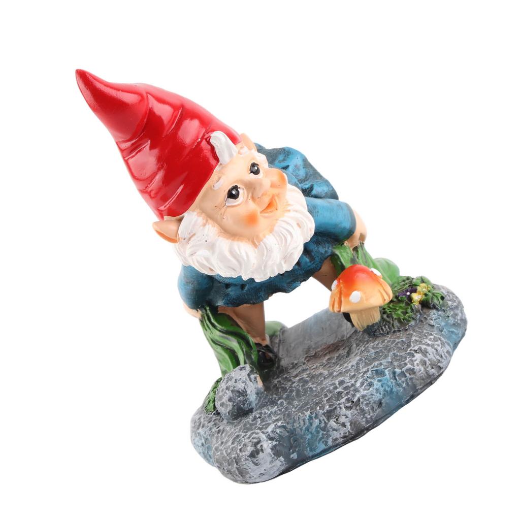 Dwarf Decorative Ornaments Durable Resin Decor Cute Gnome Figure Decorations for Home Outside Yard