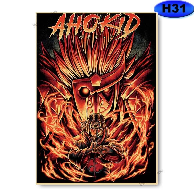 Vintage klasické anime plakáty postav Kraft Paper Slayer/Haikyuu Plakát Anime Dekor Pokoj Bar Kavárna Nástěnná malba