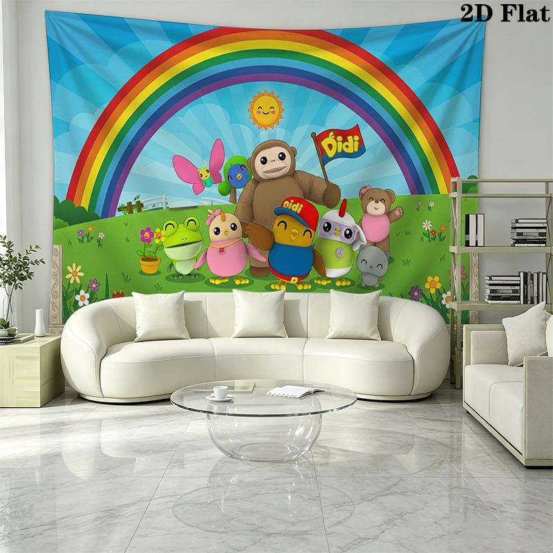 Didi and Friends Wall Tapestry Aesthetic Wall Hanging Printed Fabric Blanket Decorative Tapestries for Bedroom Living Room Home Decor