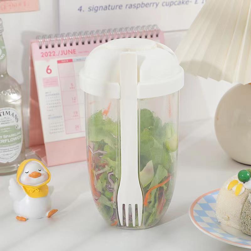 Úložný box na potraviny Snídaňová ovesná kaše Cereálie Ořech Jogurt Salátová miska Uzavíratelná sada nádob s vidličkou Kelímek na omáčku Víko Bento Nádoba na jídlo