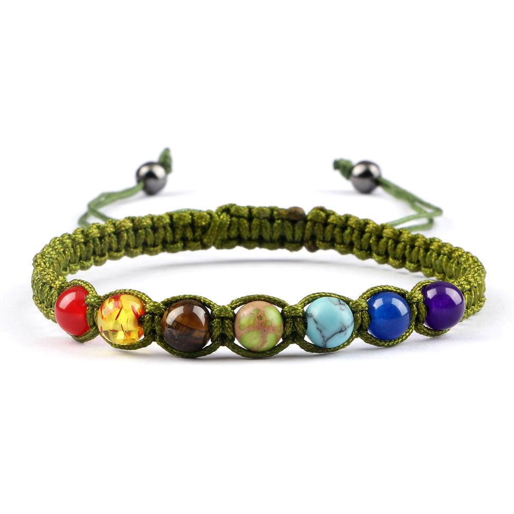 Handmade Seven-Color Yoga Energy Bead Bracelet