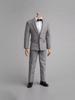16 Scale Men's Clothing, Suit Set for 12-inch Male Action Figures, 16 Male Action Figure Business Suit Shirt & Tie Accessory Costume Outfit (Gray