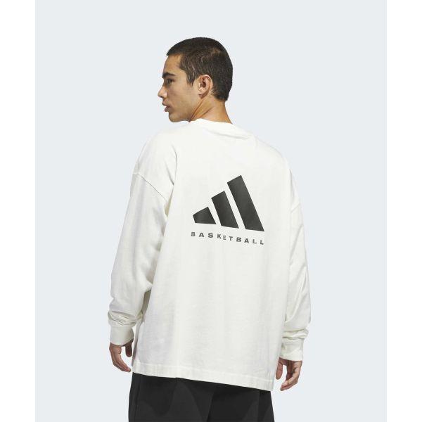 adidas Basketball Long Sleeve Loose Fit Sports T-Shirt Unisex Tops KB7555