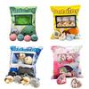 Kids Mini Animals Cat Balls Yellow Cat Snack Zipper Bag Pudding Plush Toy Girl Kawaii Cute Stuffed Simulation Plush Pillow Gifts