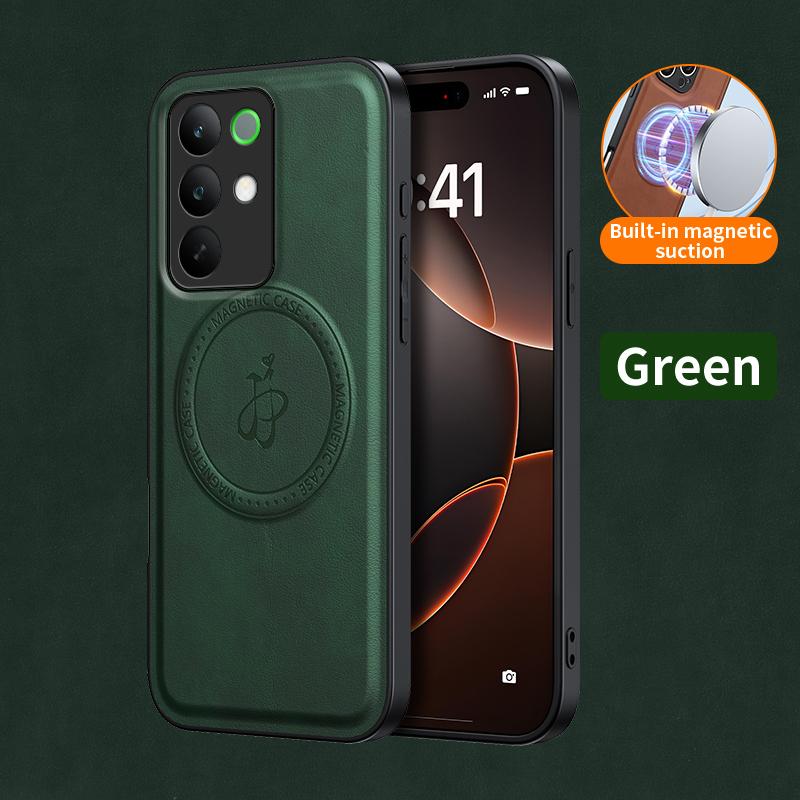 Wireless Charging Magnetic Case for Realme C85 Pro C85 5G Protective Cover PU Leather Hard Back Shell Coque