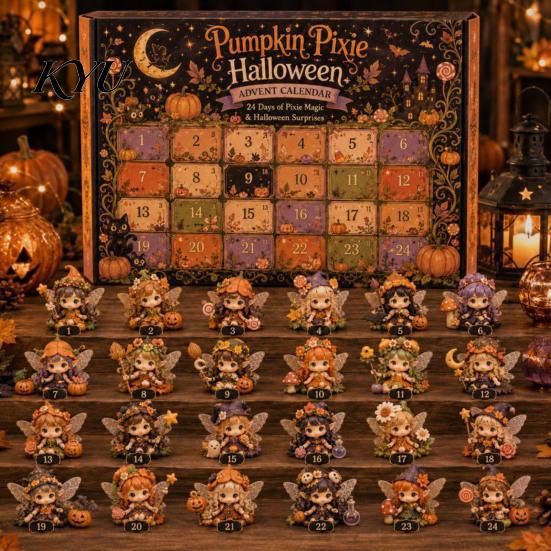 Advent Calendar for Kids Halloween 2026, 24 Day Countdown with Mini Figurines, Holiday Home Decor Collectible Fairy Toy Set Adults, Party Favors