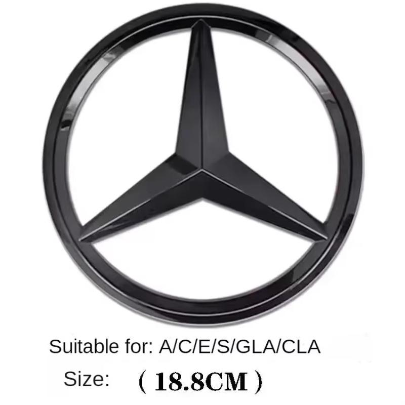 BAPD9 Bykfpc1 For Mercedes Benz 1Pcs ABS Car Front Grille Badge Decal Cover Emblem for Mercedes Benz W204 W205 W210 W211 W212 W213 C E Class G