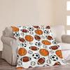 Sports Ball Pattern Throw Blanket Basketball Football Soccer Baseball Design for Kids Room Decor Gift for Him BoyGift