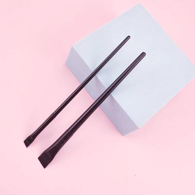 Angled Flat Eyeliner & Eyebrow Brush for Precise Eye Makeup