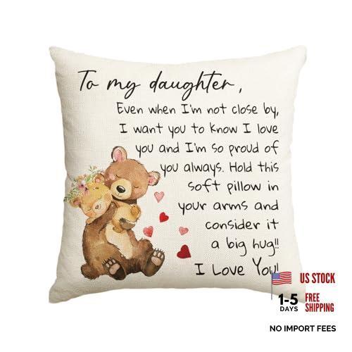 1pc 18x18 Inch Throw Pillow Cover for Lady Girls Daughter - Christmas Gift