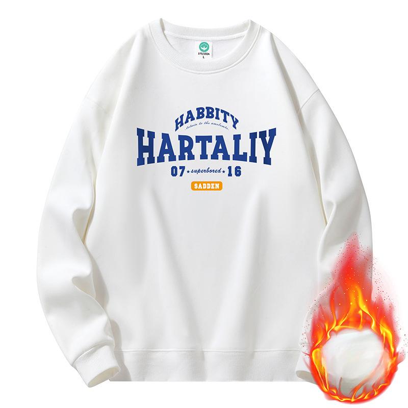 Sweter z okrągłym dekoltem Męski Uczniowie Nowy Aksamitny Trend Luźna Koszula Bazowa Para Codzienny Wszechstronny Top