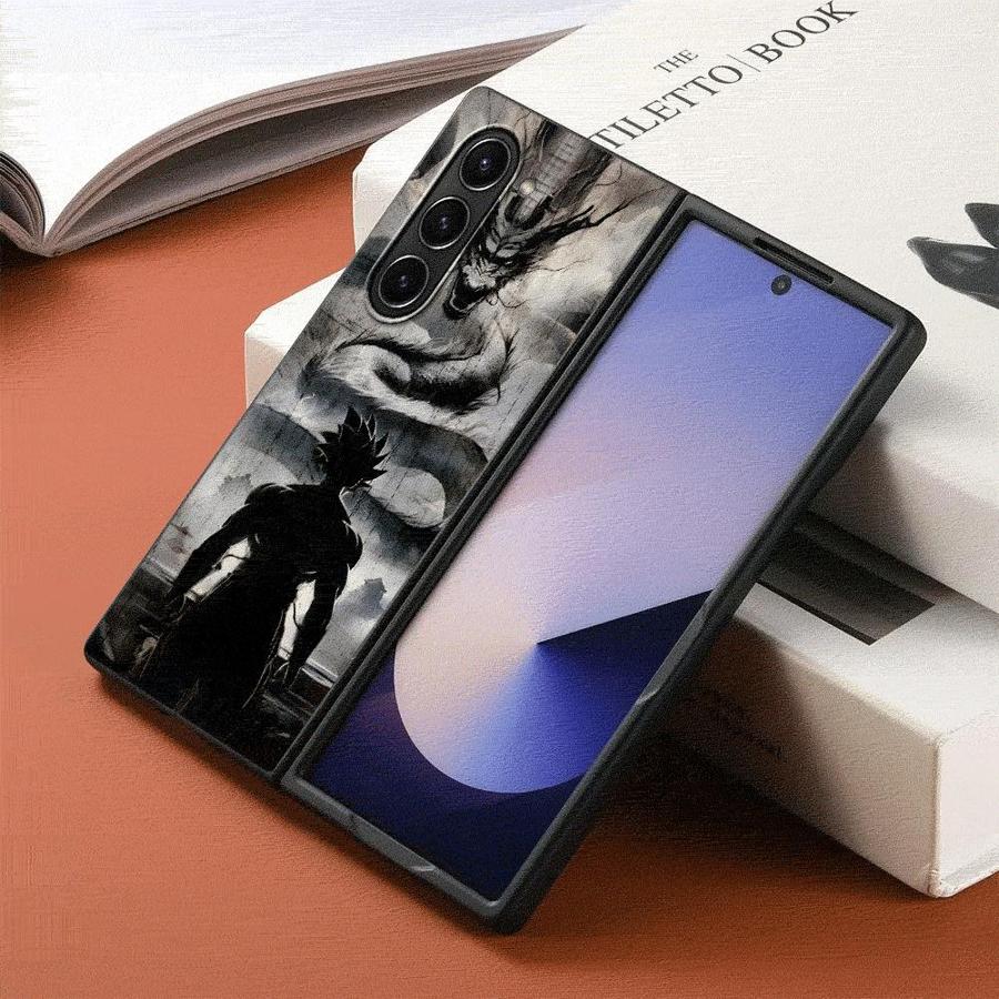 Case for Samsung Galaxy ZFold6 ZFold3 ZFold4 Z Fold 7 6 5 4 3 ZFold5 ZFold7 Back Phone Cover Dragon Ball Draw Goku