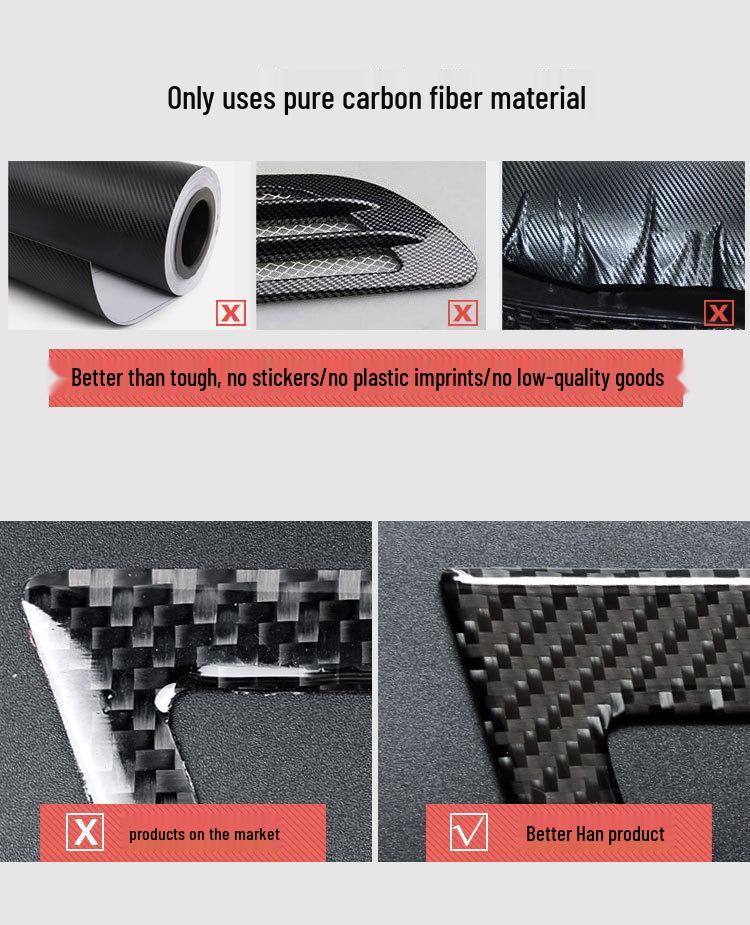 14-17 BMW X3/X4 F25/F26 Naklejka Ozdobna na Przełącznik Okna z Włókna Węglowego
