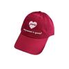 Heart Letter Embroidery Women Baseball Cap With Curved Brim For Outings Casual