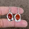 Carnelian Gemstone Handmade 925 Sterling Silver Jewelry Earring 1.42" KKG-651