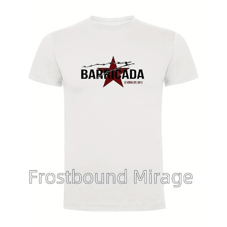 Men'S BARRICADA Graphic T-Shirt - Breathable All-Season Fit Short Sleeve Crew Neck Tee With Bold BARRICADA Logo Print, Casual Casual Attire For
