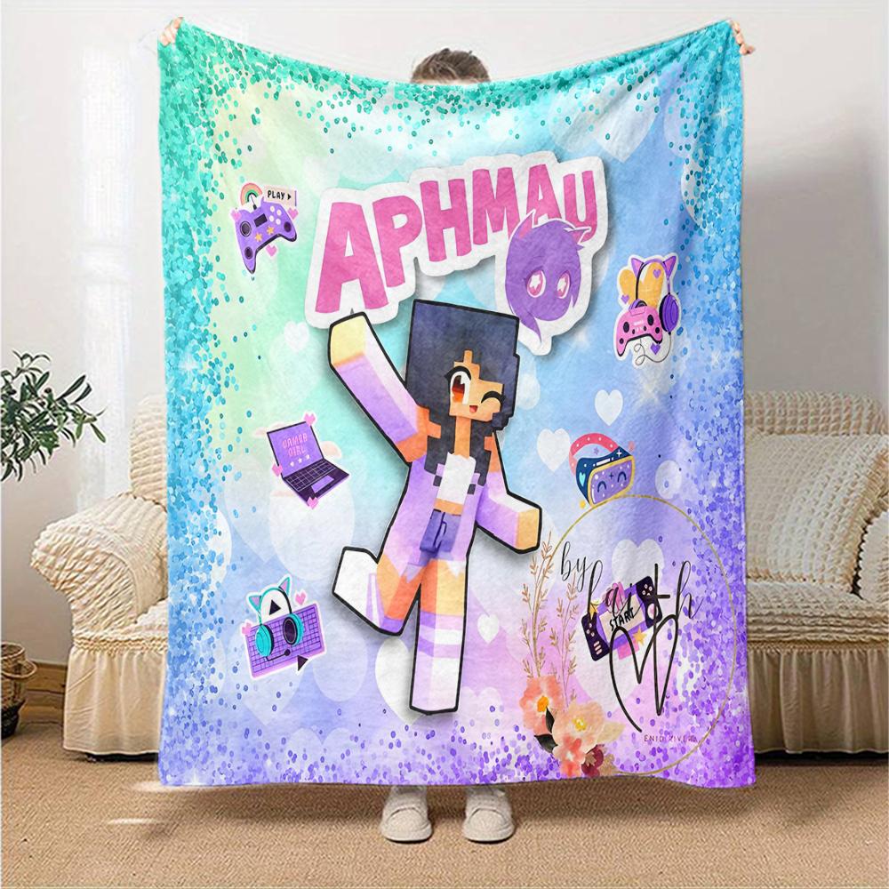 1pc Anime A-AphmauS (3) Blanket, Gift, for Men and Women, Soft Blanket, Good for Sofa Bed Couch Travel, Lightweight Flannel Blanket