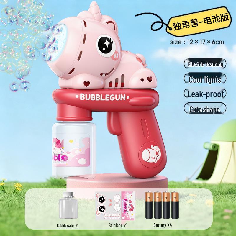 Automatic Cartoon Elephant Bubble Machine - Handheld Blower with Solution for Kids, Boys & Girls