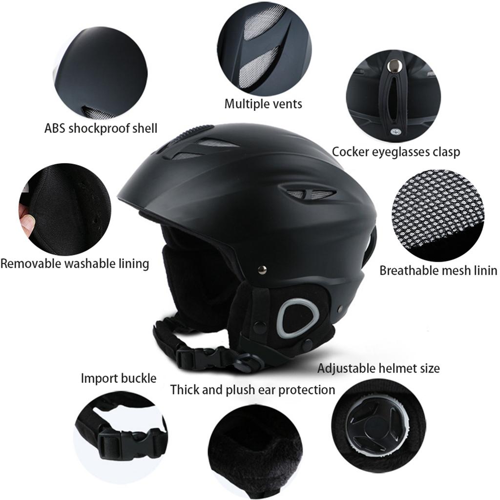 Adult Ski Helmet Adjustable Cycle Helmet Ultra Lightweight Head Protection Helmet Snow Helmet