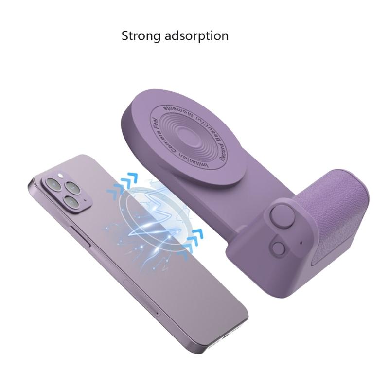 Portable Magnetic Camera Grip Ergonomic Designing Phone Tripod Mount Freely Adjustable for Self Video Photoshoots