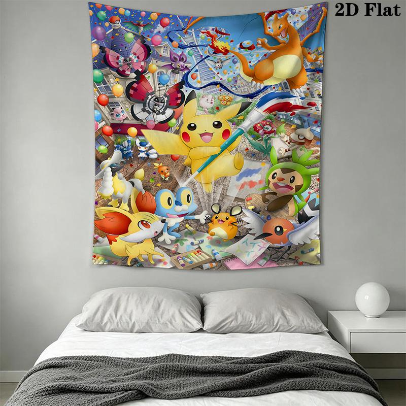 Eevee Evolution Tapestry Wall Tapestry Background Cloth Wallmounted Background Cloth Soft Atmospheric Background Cloth
