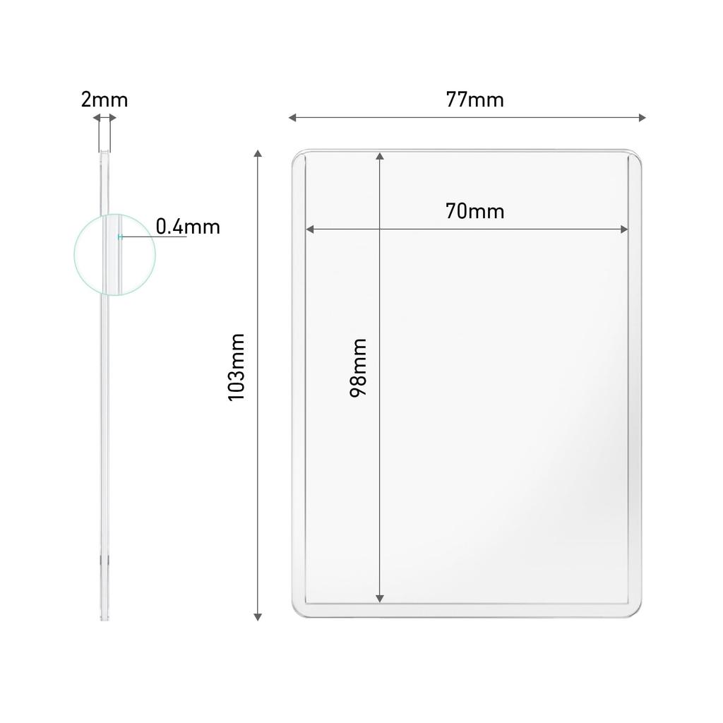 AKEIE Top Set of 20 Card Holders for Trading Card Trading Card Card Display PVC Hard Case for Star Idol and NBA Cards Loader, Cards, Loader, Case,