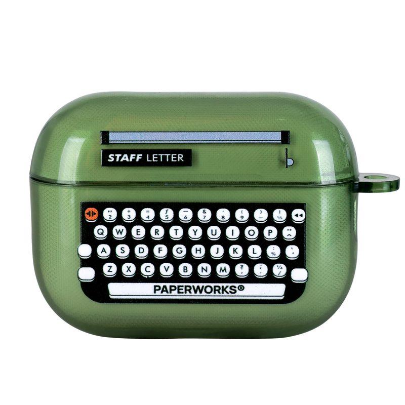 

Staff Letter Typewriter Pattern Olive Green Translucent Soft Case Earphone Sleeves Earphone Case for Apple Airpods4 Generation Pro2 Generation Apple AirPods (3 Generation) TRANSPARENT OLIVE