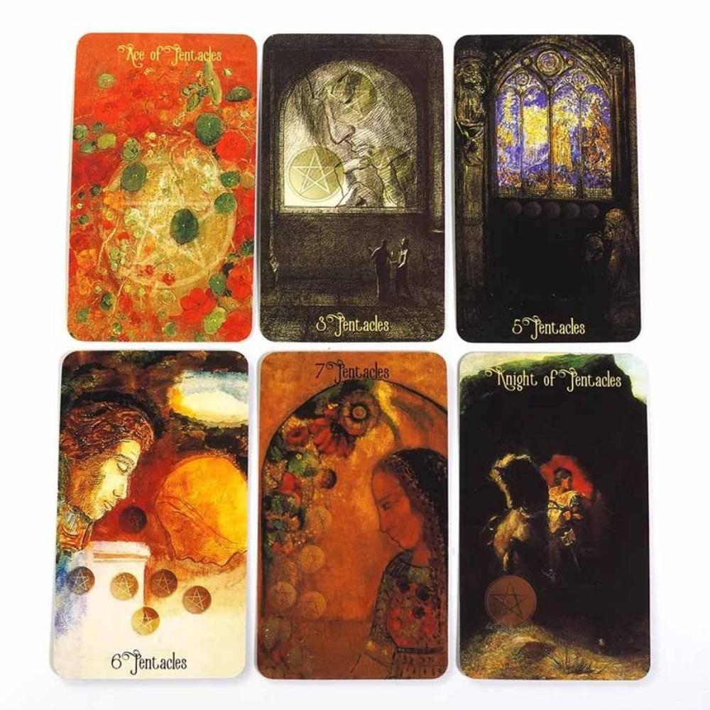 10,3*6cm Tarot Visătorul singuratic Al treilea (și Finală) Ediție limitată a unui pachet de tarot inspirat de opera artistului simbolist Odilon Redon.