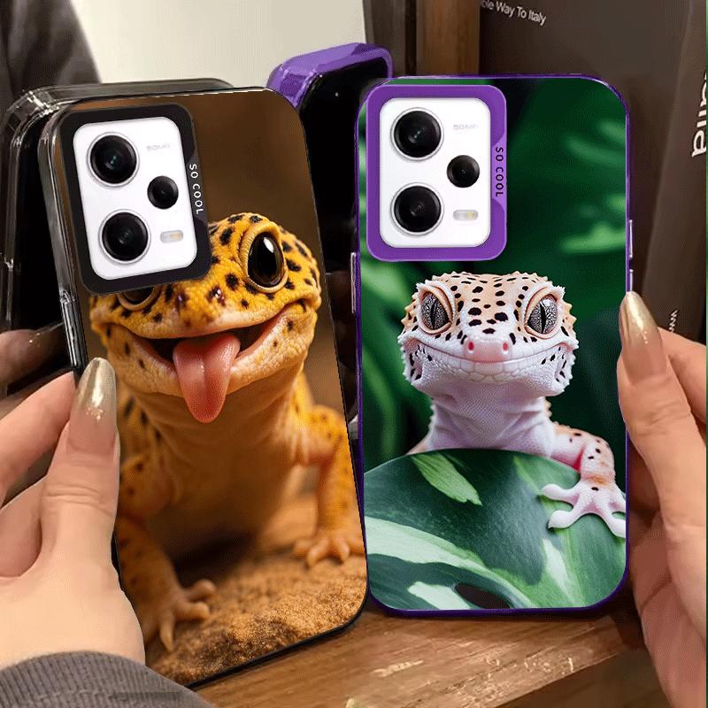 Lizards Geckos Cute Pet Shockproof Phone Case for Xiaomi Redmi Note 15 14 13 12 Pro Plus 11 11S 11T 5G Cover Anti Fall Fundas
