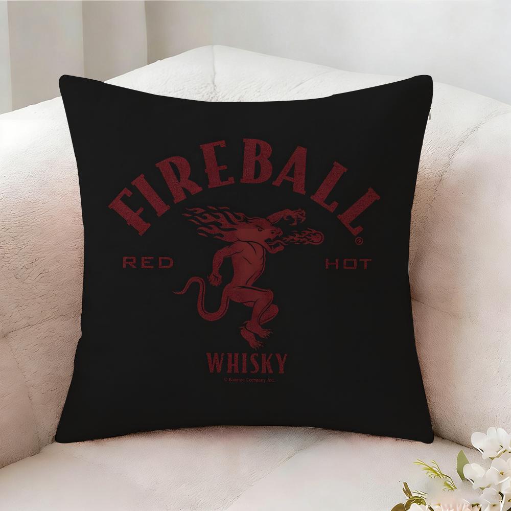 Fireball Cinnamon Whisky Pillow Case Pillowcase, Double-sided Printed, Sofa Cushion, Bedroom Headboard Pillow