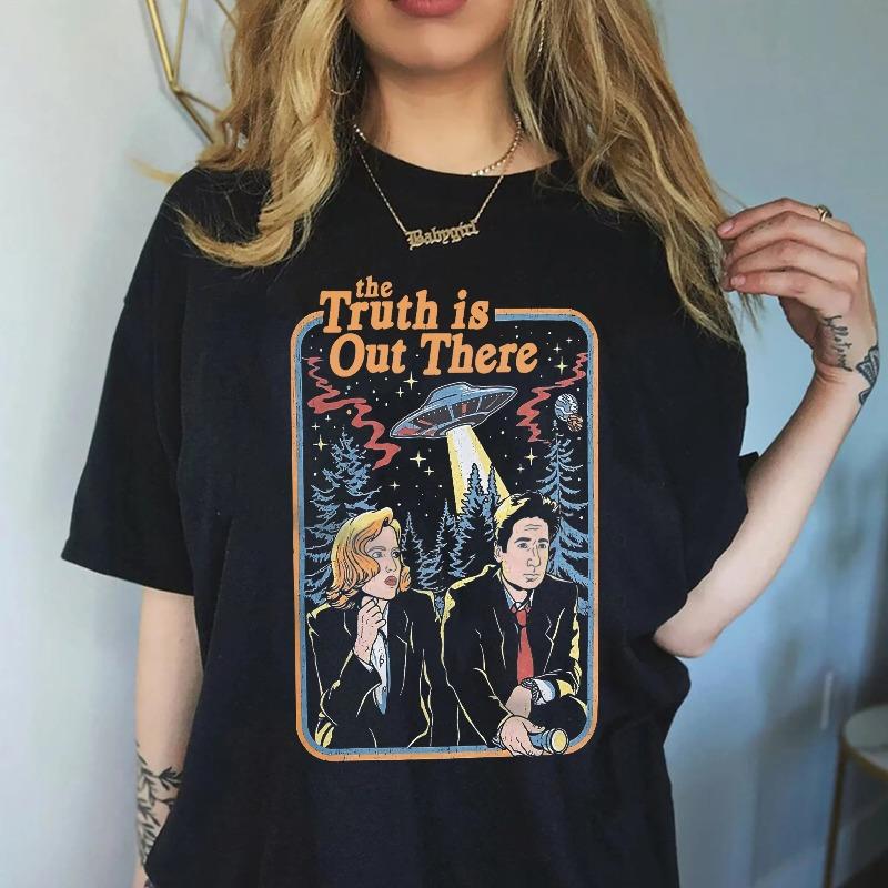 My XFiles Tshirt The Truth Is There Tshirt Unisexs and Womens Fashionable Summer Loose New Casual Tshirt