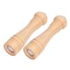 2pcs Wood Salt and Pepper Grinder   Coarseness Wooden Pepper Shaker for Kitchen Seasoning